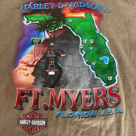 Harley Davidson Motorcycles 2004 Fort Myers Florida Chapter T-shirt - Large - Picture 3 of 5